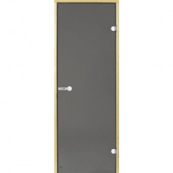 Дверь стеклянная HARVIA 8х19 коробка ольха, стекло серое Дверь стеклянная HARVIA 8х19 коробка ольха, стекло серое