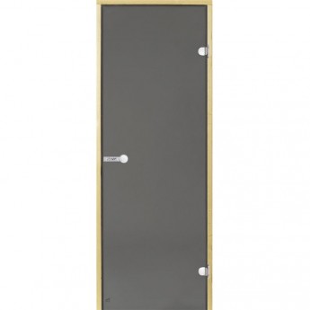 Дверь стеклянная HARVIA 8х19 коробка сосна, стекло серое Дверь стеклянная HARVIA 8х19 коробка сосна, стекло серое